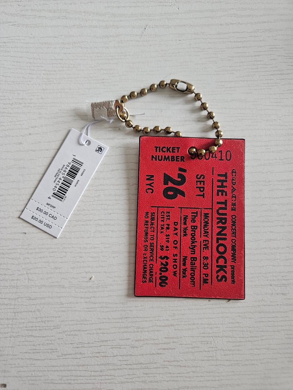 Coach Concert Tickets Handtag in Bright Poppy